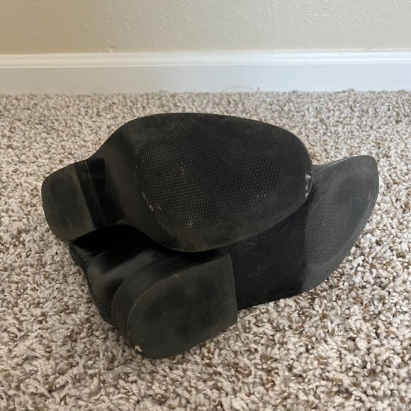 Zara Leather Oxford Boots Size 7 - Picture 7 of 7